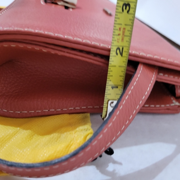 Authentic Valentino Mario Large Clutch shoulder leather bag crossbody Orange - Picture 15 of 17